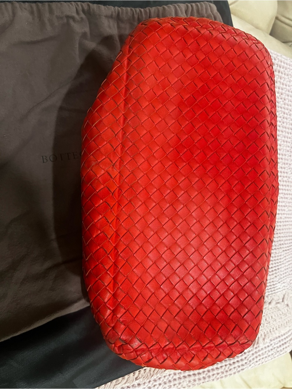 BOTTEGA VENETA Intrecciato Leather Brick Tote with Python Detailing AUTHENTIC - Picture 7 of 17